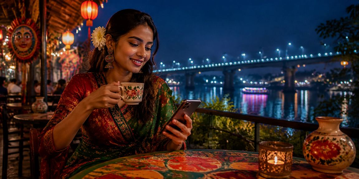 ময়মনসিংহে পহেলা বৈশাখ উৎসবে মোবাইলে বোনাস ক্যাসিনো উপভোগ করছেন একজন ব্যবহারকারী